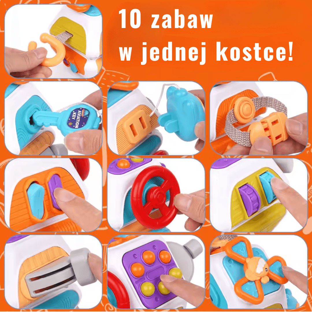 Kostka sensoryczna Montessori – edukacyjna zabawka aktywności dla dzieci